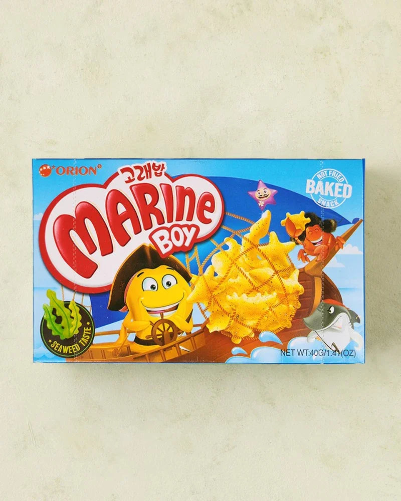 Orion Whale Rice Snack Marine Boy 40g 2 - DotAsia