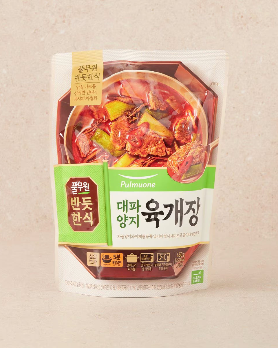 풀무원 대파양지 육개장 450g - DotAsia :: 유럽 최대 아시아 식품 온라인몰 | 한국 K-Food ·일본·중국 식품 전문
