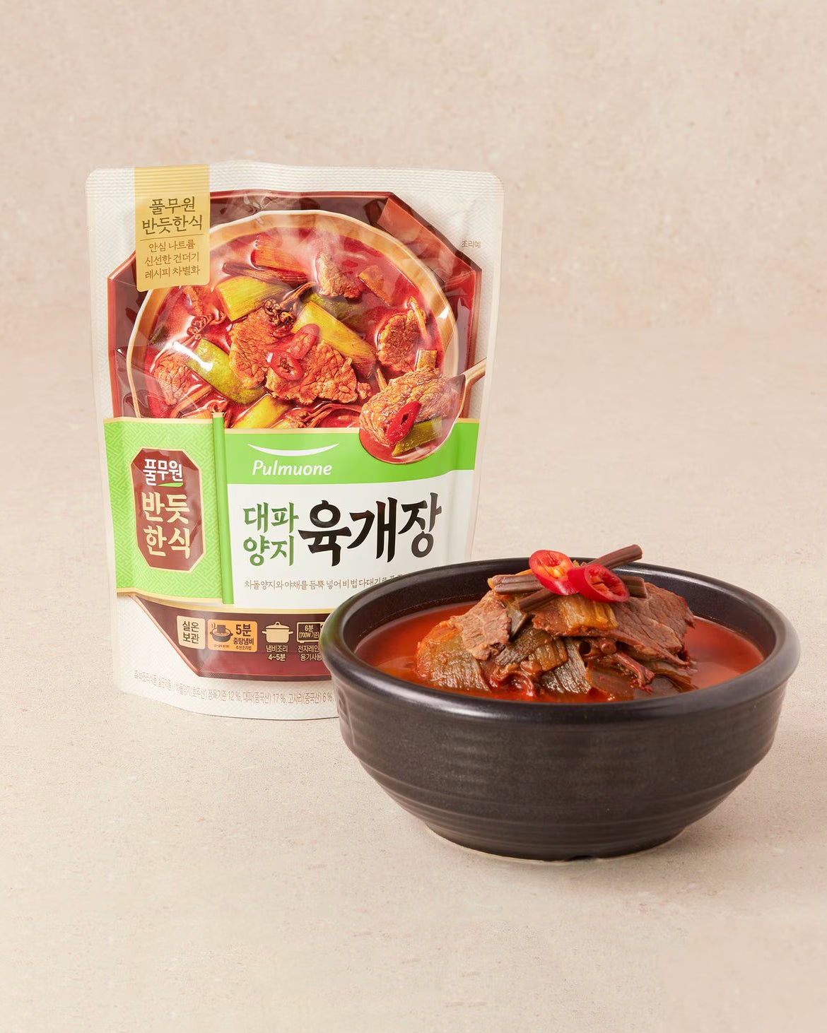풀무원 대파양지 육개장 450g - DotAsia :: 유럽 최대 아시아 식품 온라인몰 | 한국 K-Food ·일본·중국 식품 전문