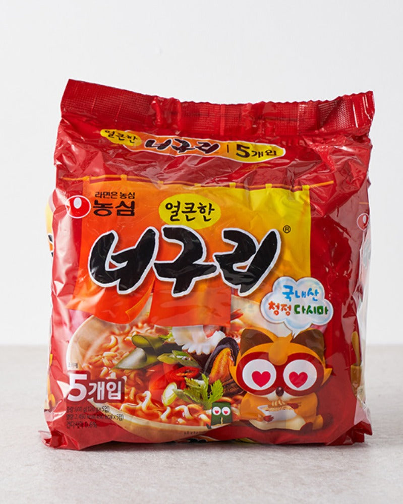 농심 너구리 얼큰한맛 멀티팩 (5개입) - DotAsia :: 유럽 최대 아시아 식품 온라인몰 | 한국 K-Food ·일본·중국 식품 전문