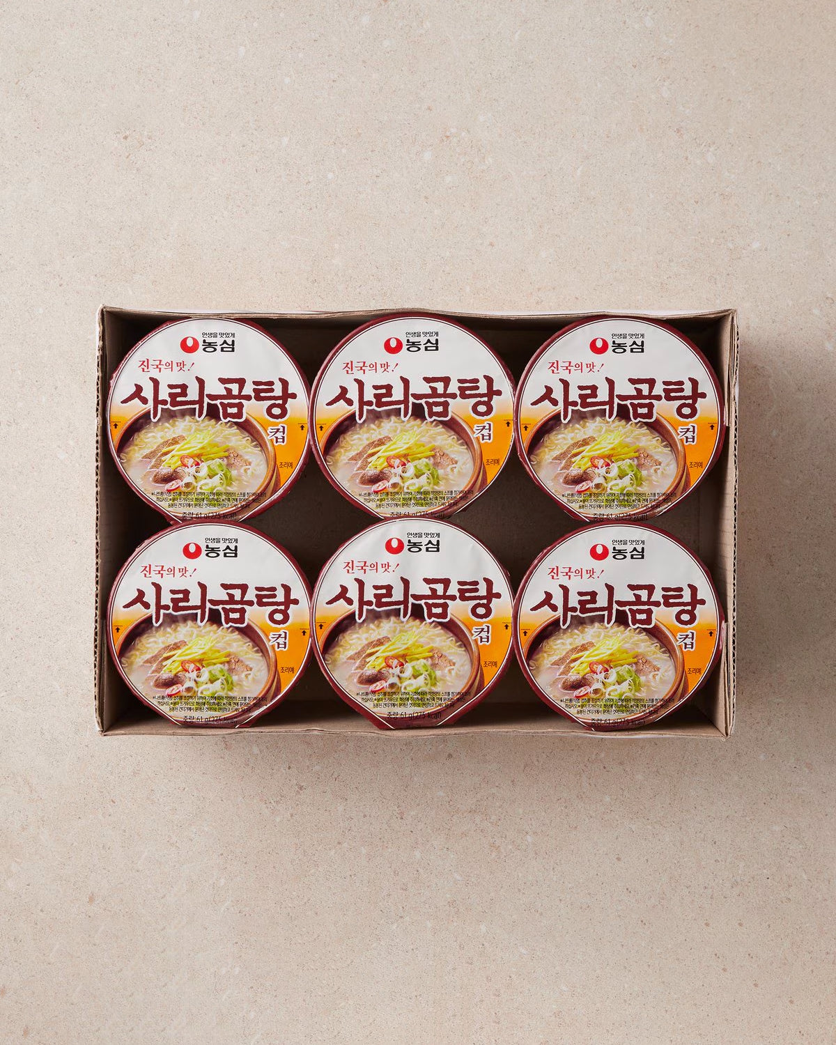 농심 사리곰탕면 미니컵 61g*6개입 - DotAsia :: 유럽 최대 아시아 식품 온라인몰 | 한국 K-Food ·일본·중국 식품 전문