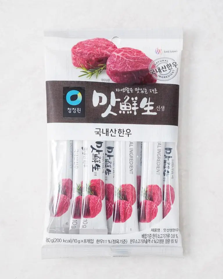 청정원 맛선생 한우 80g (10스틱) - DotAsia :: 유럽 최대 아시아 식품 온라인몰 | 한국 K-Food ·일본·중국 식품 전문