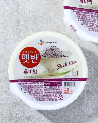 CJ 햇반 흑미밥 210g - DotAsia :: 유럽 최대 아시아 식품 온라인몰 | 한국 K-Food ·일본·중국 식품 전문