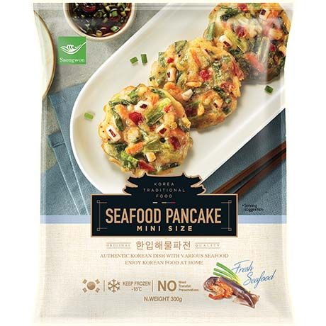 सा-ओंग-वन मिनी सीफूड स्कैलियन पैनकेक 300g (मिनी साइज़) - जमा हुआ