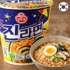 Ottogi Authentic Korean Instant Noodles Gusto Delicato - Jin Ramen Mini Cup 65g