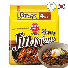 Ottogi Authentische Koreanische Schwarze Bohnensauce - Jinjajang 4er-Pack