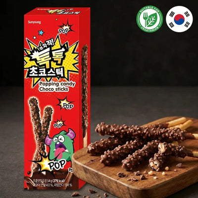 Tok Tok Bastoncini di Cioccolato con Popping Candy - Choco Stick 54g