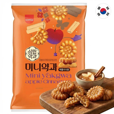 Samip Mini Yakgwa Mele e Cannella - Autentico Dolce Coreano Fritto al Miele 200g